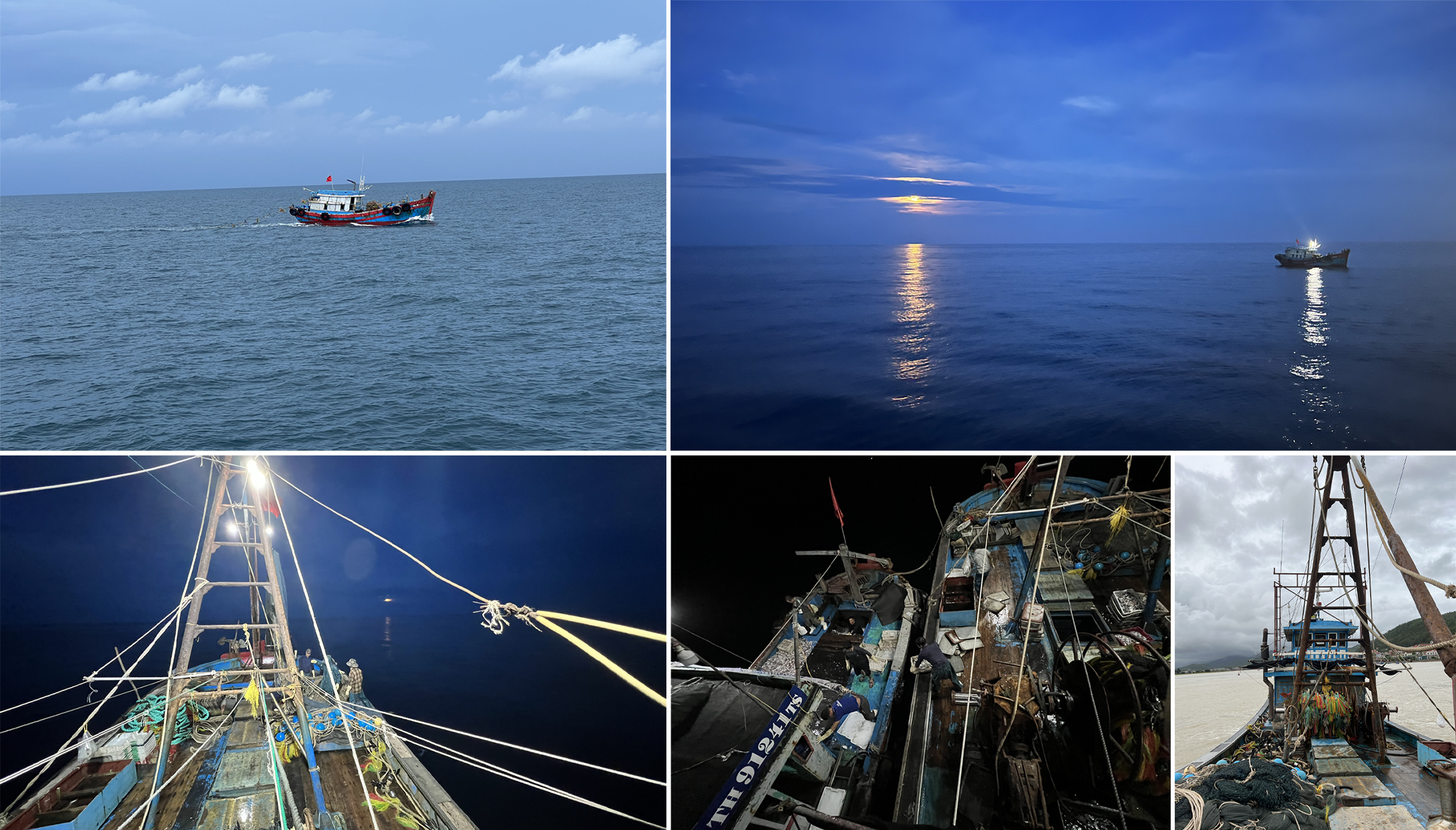 Tàu cá của Hội nghề cá Quỳnh Lập đánh bắt trên ngư trường Vịnh Bắc Bộ. Ảnh: Ngọc Dũng