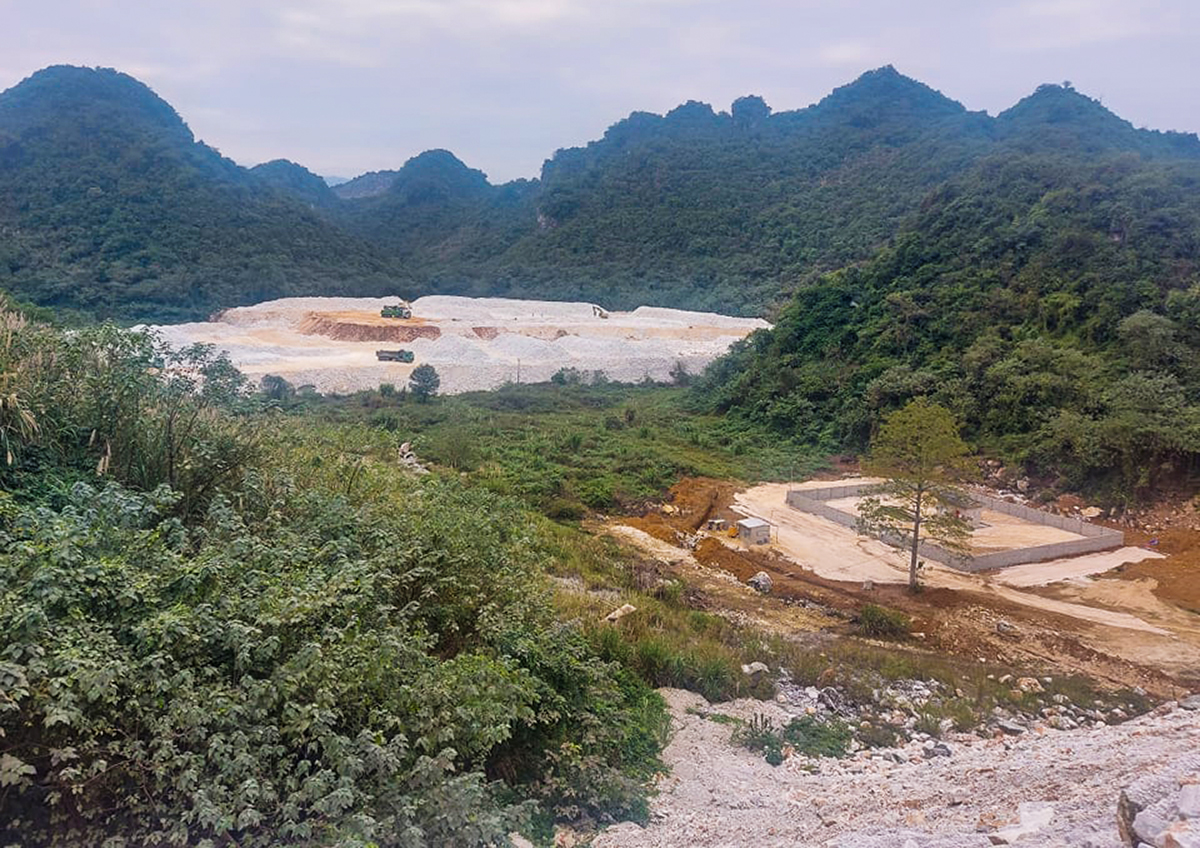 Vùng mỏ của Công ty TNHH khoáng sản Trung Nguyên Nghệ An.