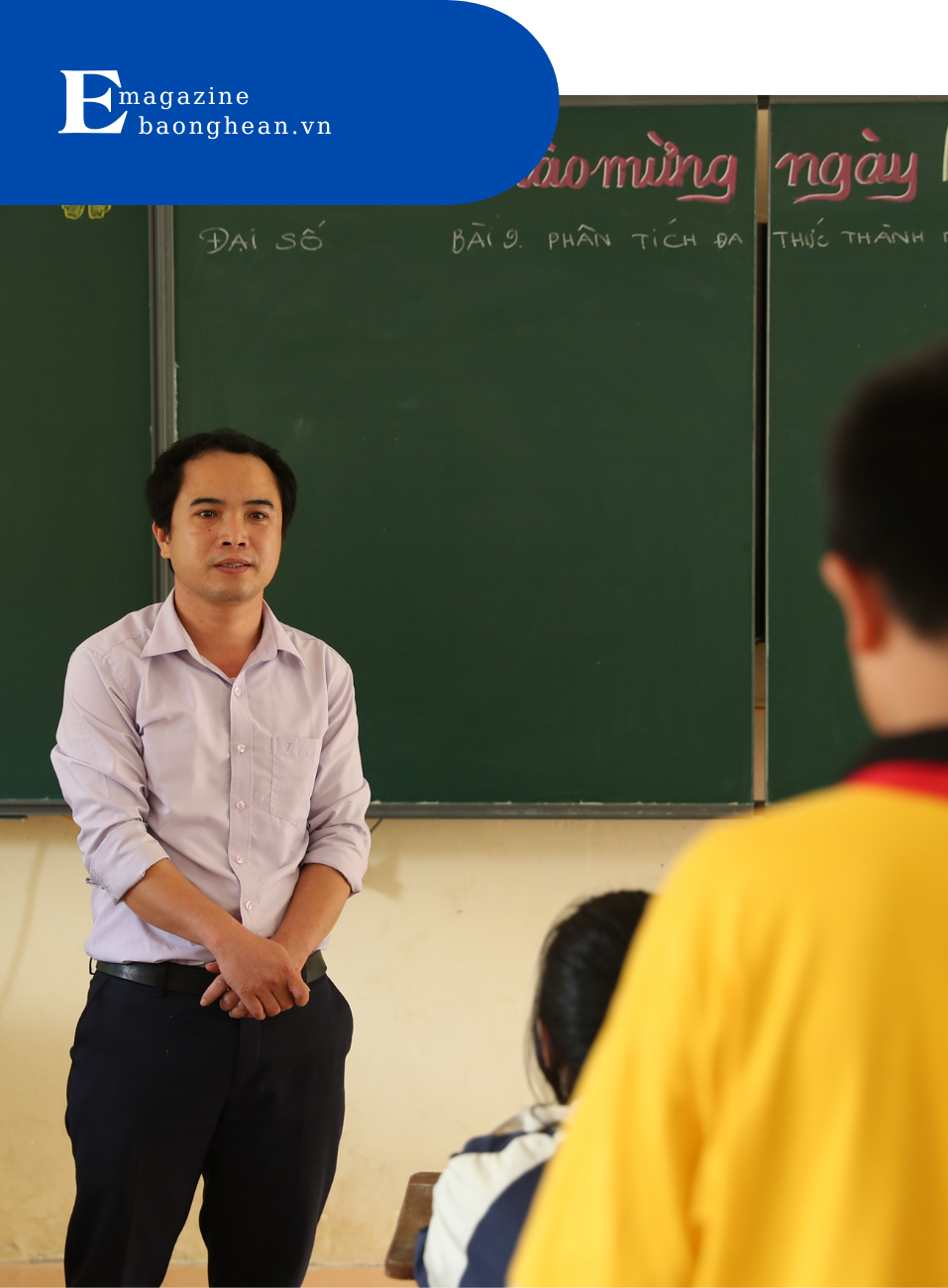 Thầy giáo Phan Văn Quang có 19 năm gắn bó với sự nghiệp giáo dục ờ Kỳ Sơn.