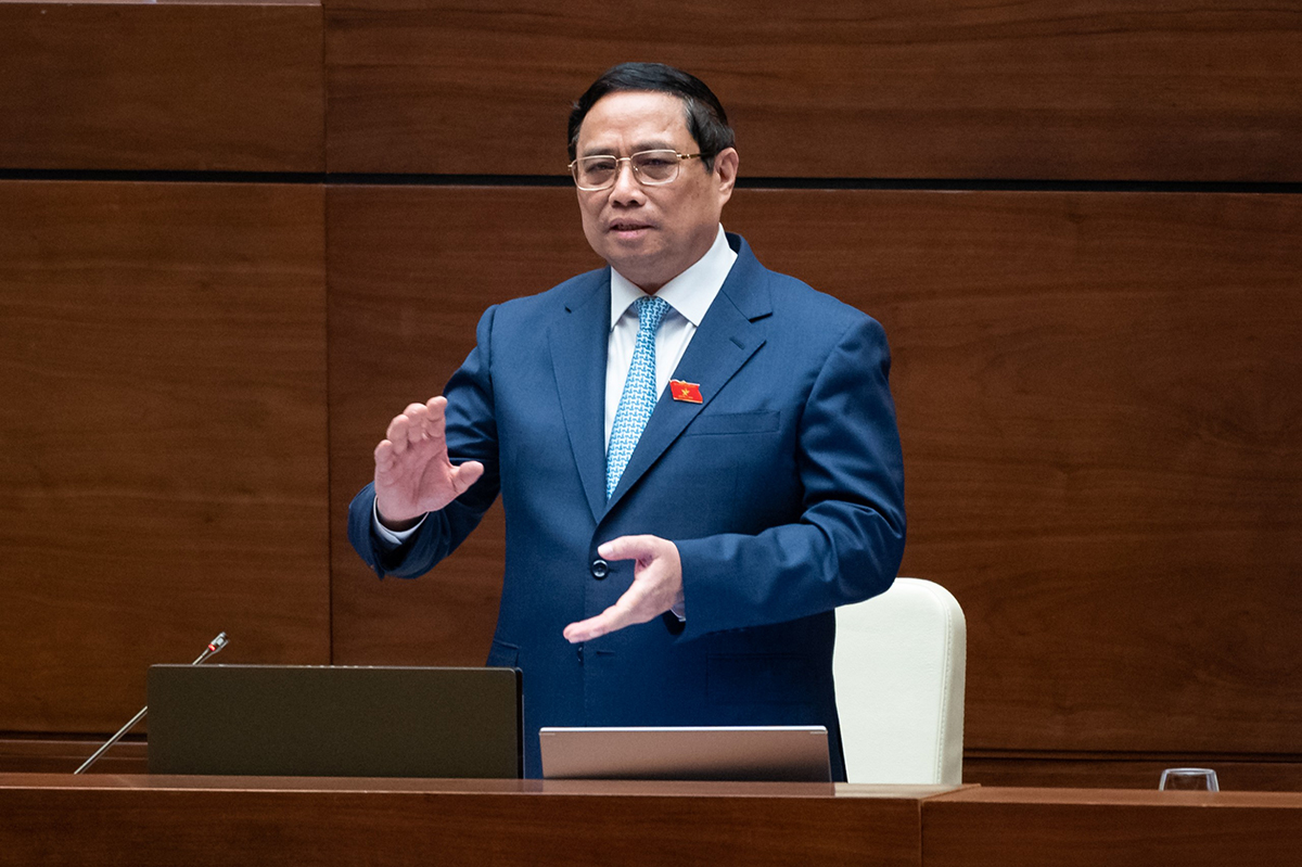 Thủ tướng Chính phủ Phạm Minh Chính trả lời chất vấn tại kỳ họp thứ 6, Quốc hội khóa XV.