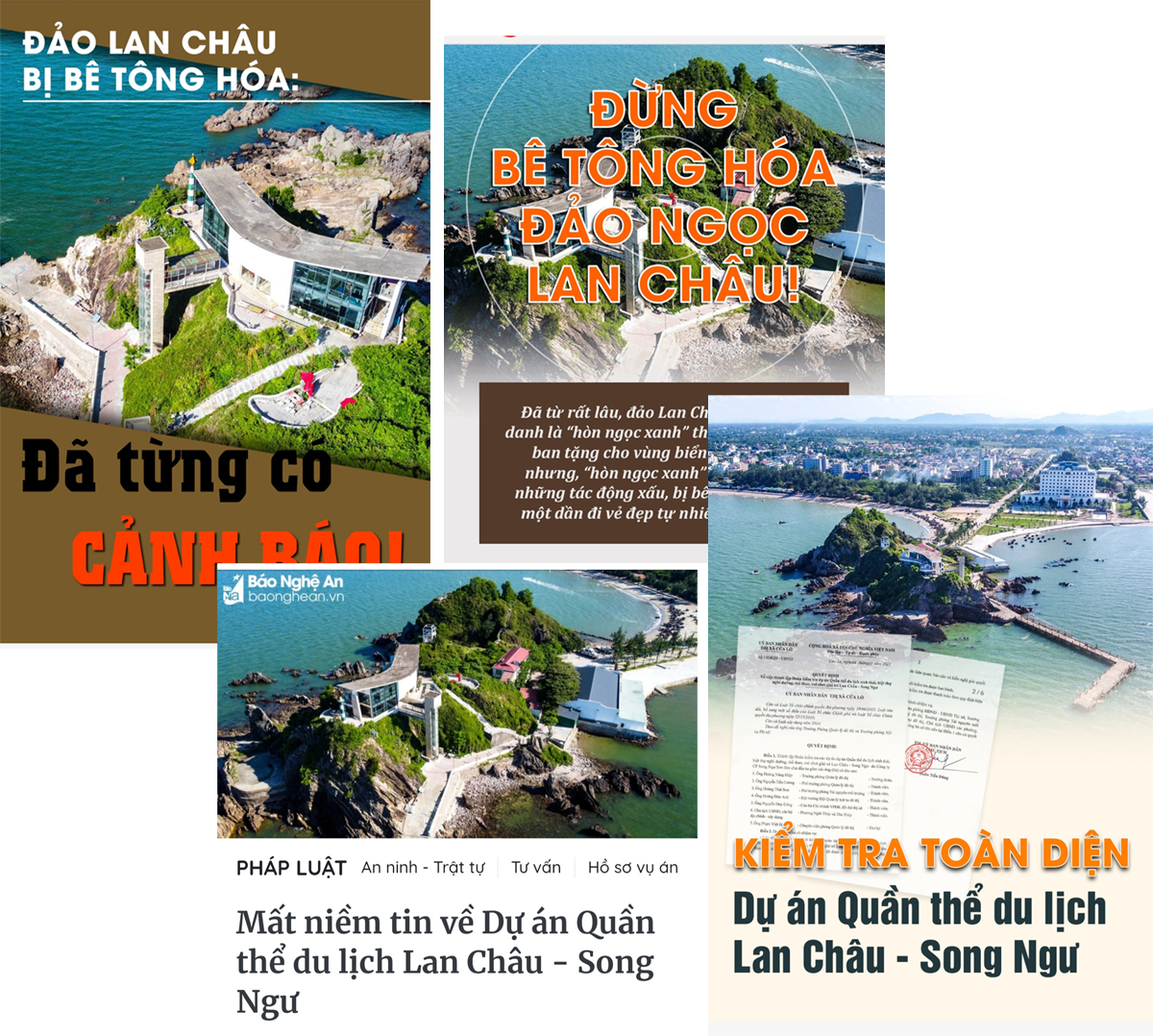 Bìa một số bài viết về Dự án Quần thể du lịch sinh thái, biệt thự nghỉ dưỡng, thể thao, vui chơi giải trí Lan Châu - Song Ngư.
