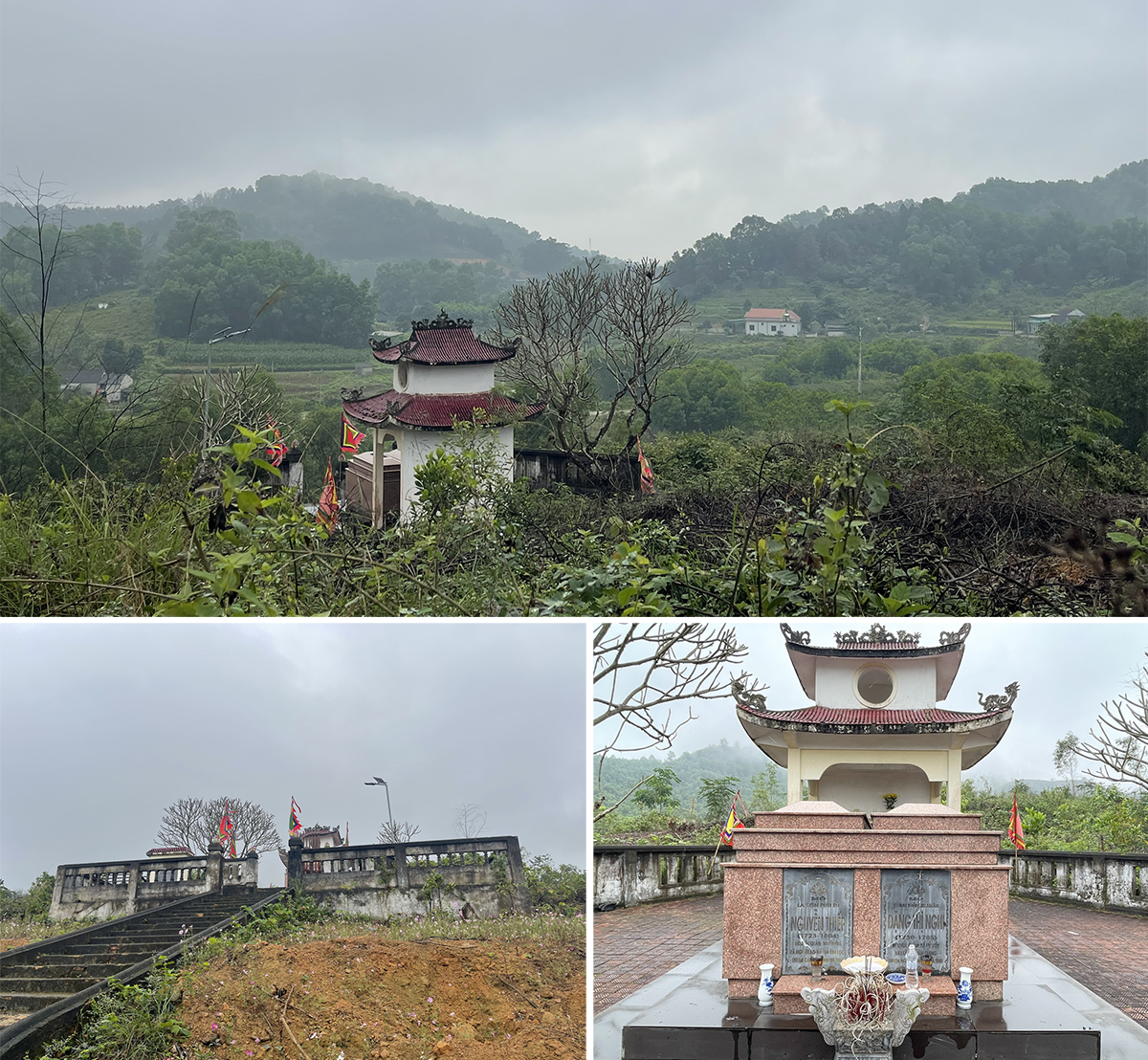 Khu mộ của La Sơn Phu Tử Nguyễn Thiếp và chính thất Đặng Thị Nghi. Ảnh: Tiến Đông